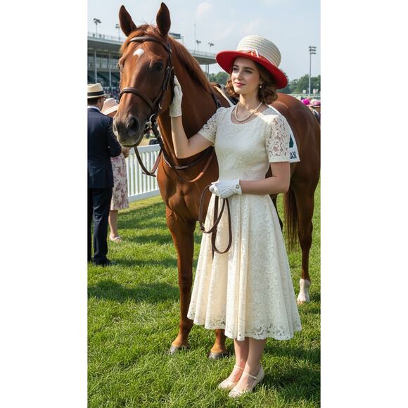 1960s VIVI by Elite Red & Cream Straw Mod Derby Hat | Bowler Boater - Picture 4 of 13